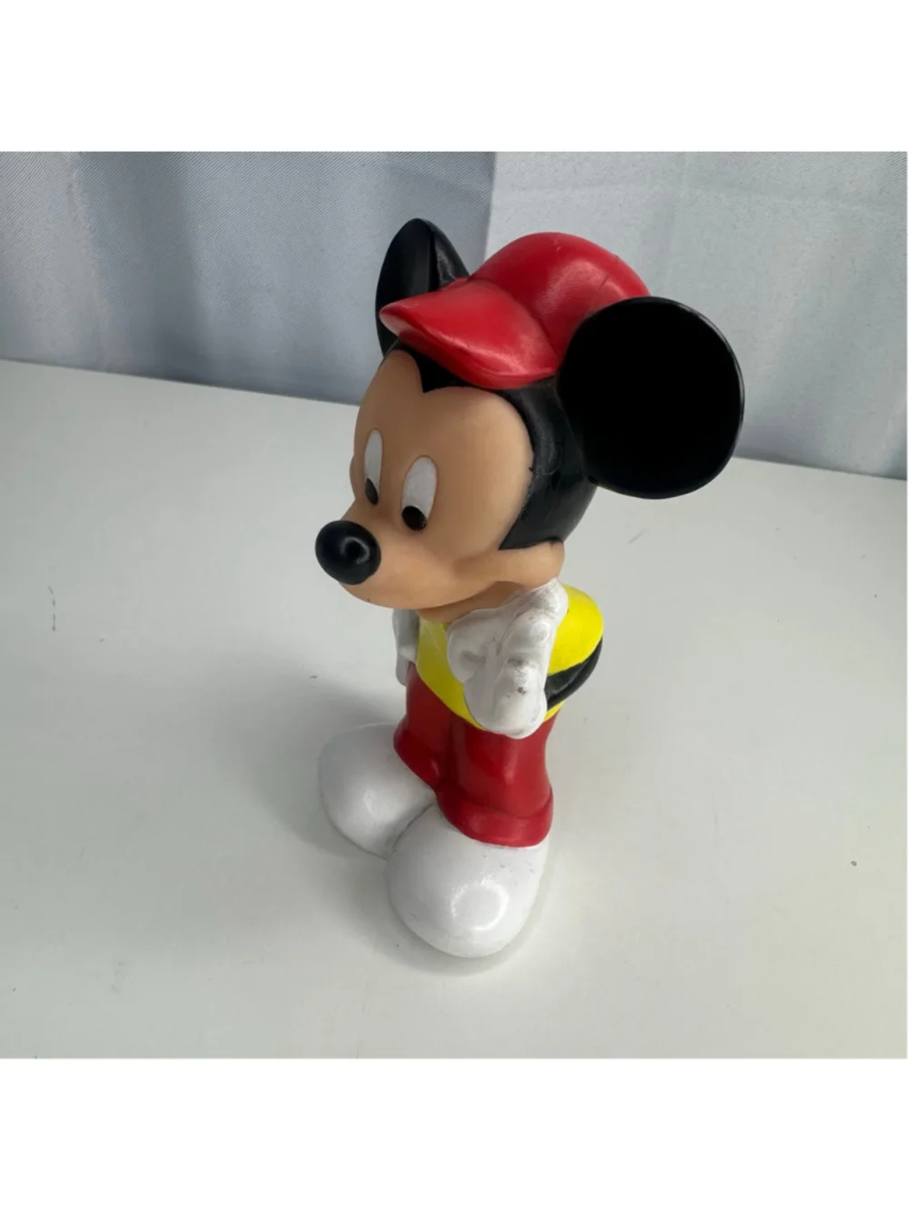 Vintage Playskool Baby Mickey Mouse Soft Vinyl Squeak Toy / Figure Walt Disney